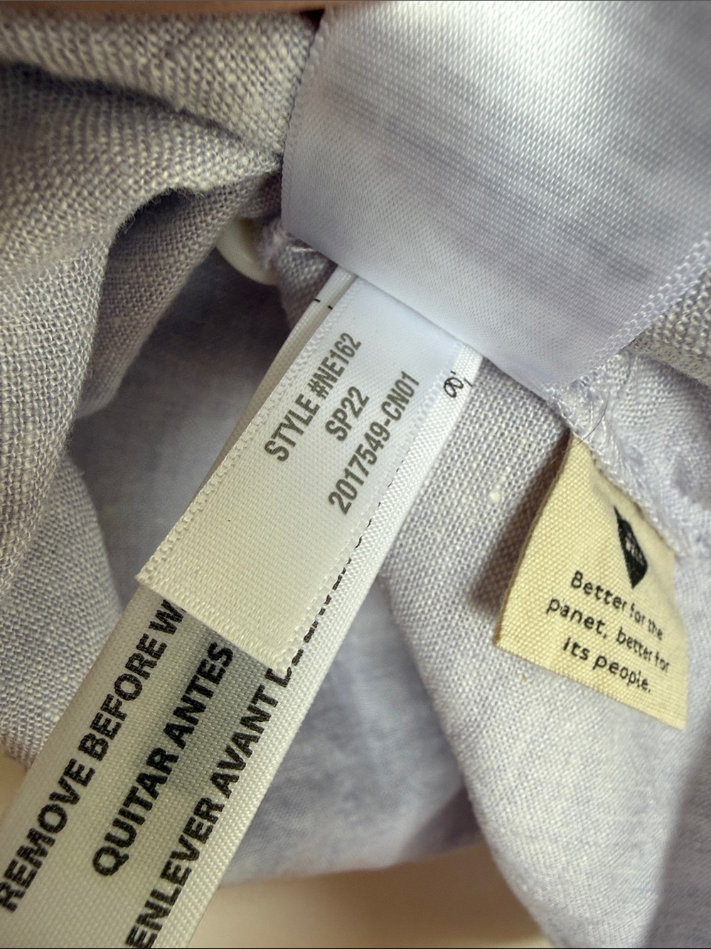 Madewell Lavender Short Sleeve Linen-Blend Top - Picture 8 of 8